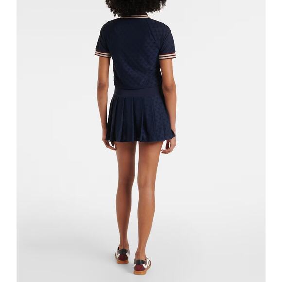 Tory Burch Terry Jacquard Mini Tennis Skirt - XS Snow White - Picture 4 of 5